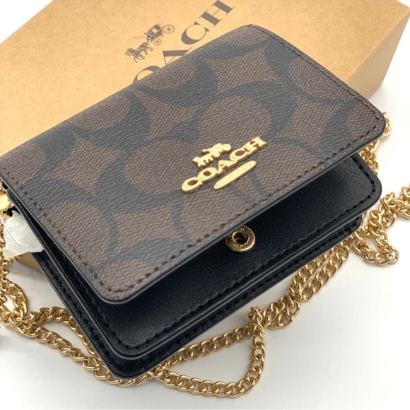 Coach mini card case on chain - Picture 4 of 7